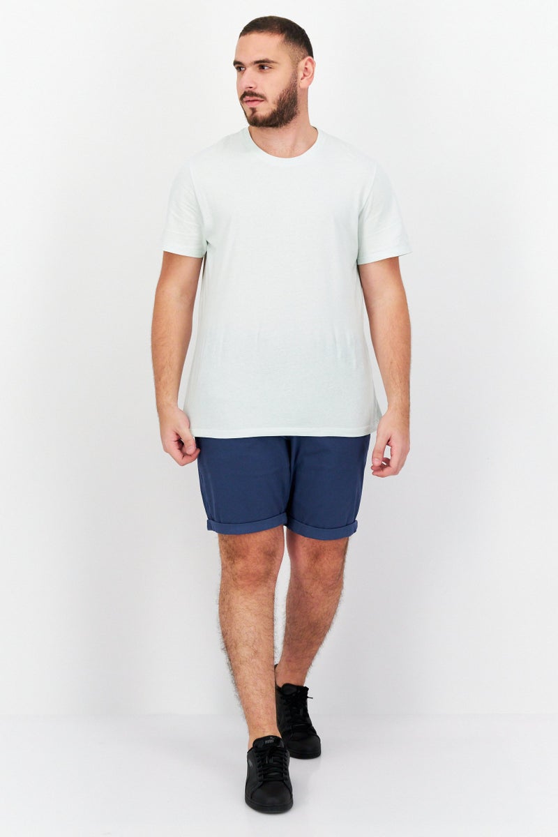 Celio Men Plain Basic Shorts, Navy - Image 4